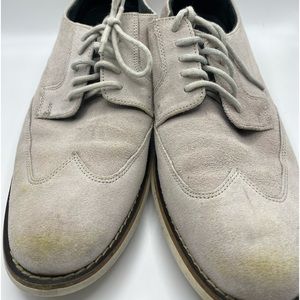 Cole Haan Wingtip Oxford Shoes Mens Size 9D LIGHT GRAY Suede VGC